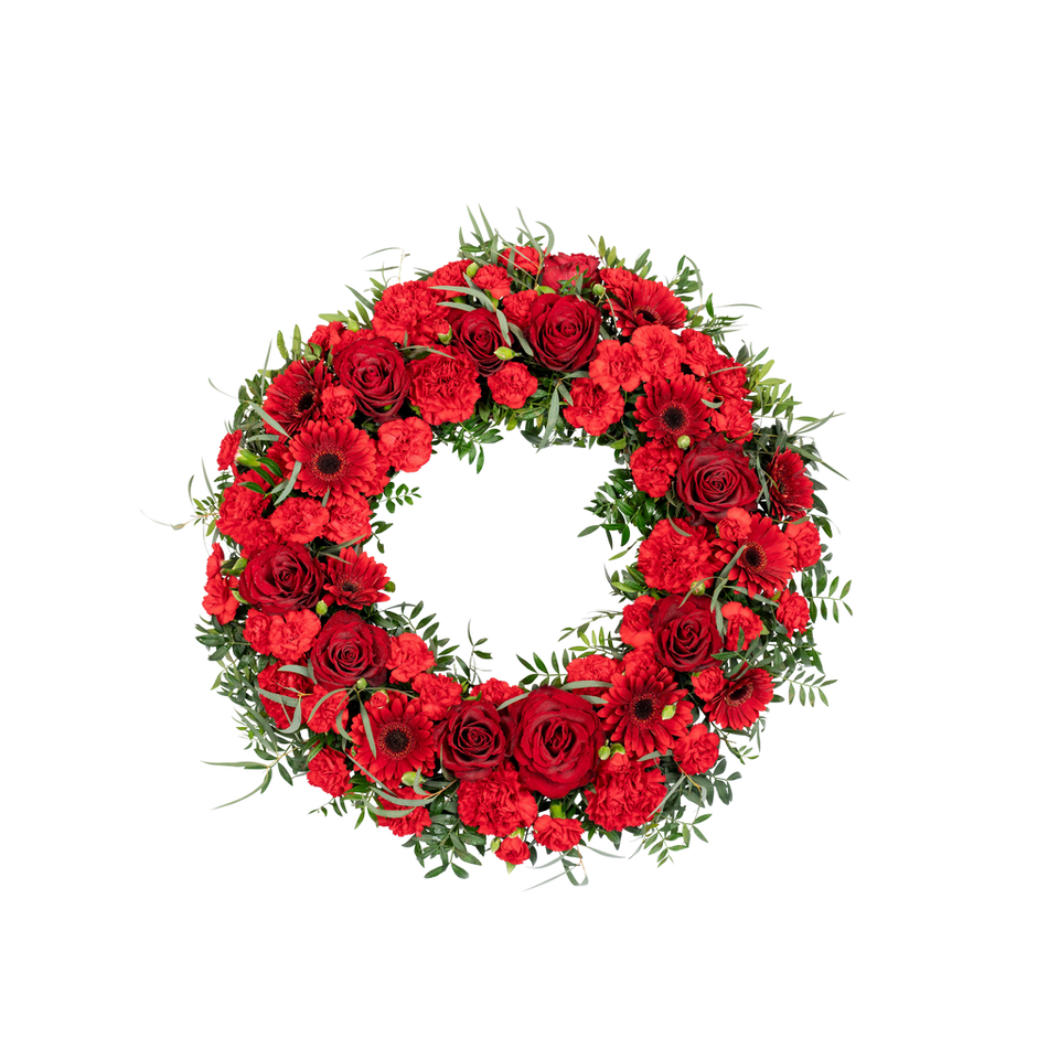 Funeral Wreath - Red