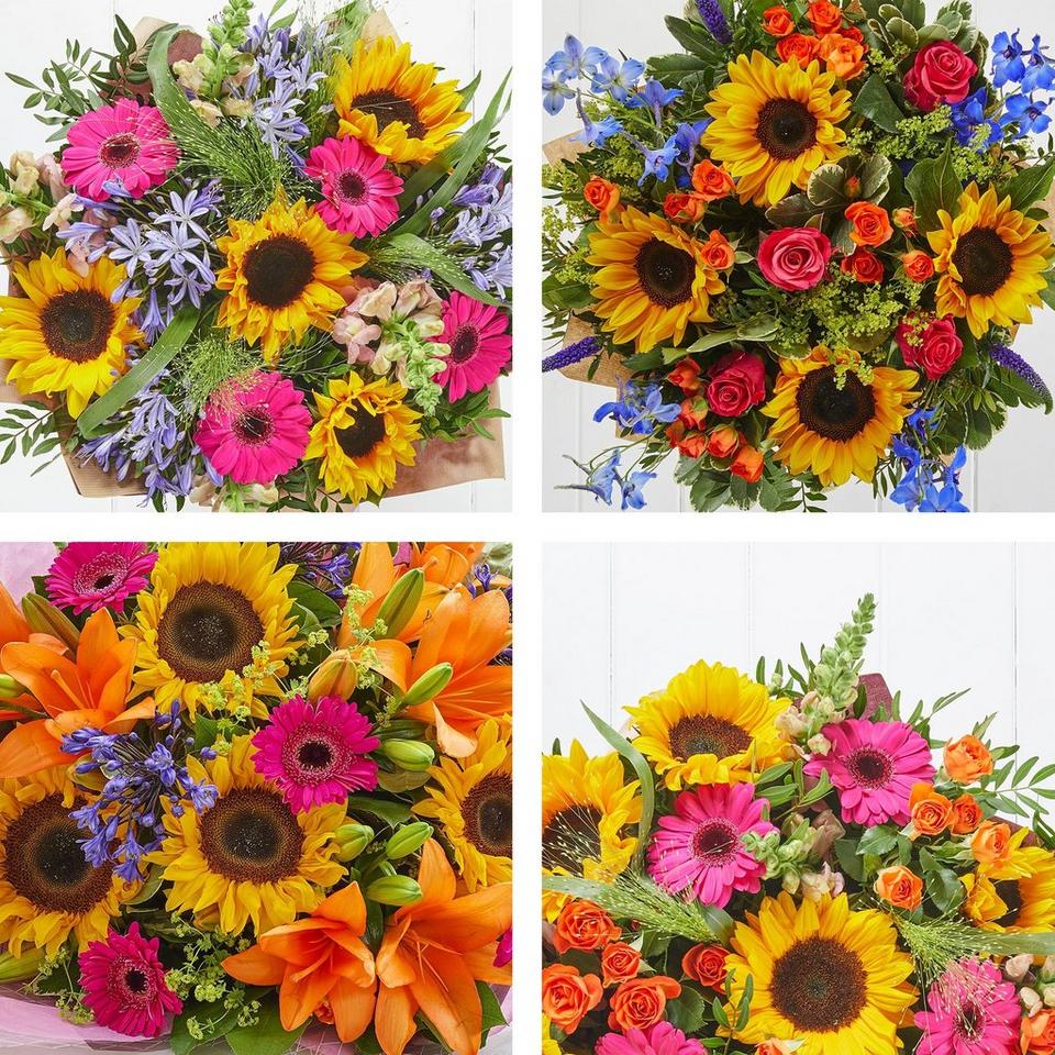 Image 2 of 4 of Late Summer Bouquet feat. Sunflowers & Roses