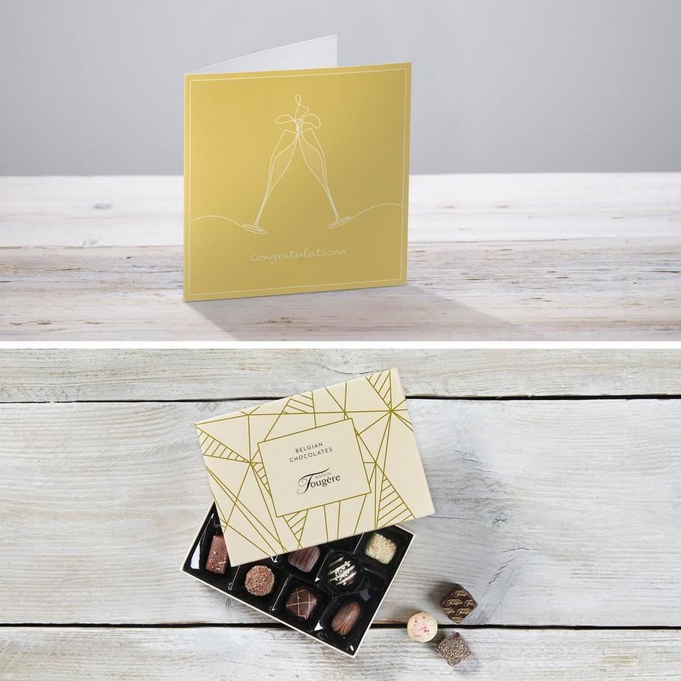 Image 4 of 5 of Congratulations gift set with chocolates and card