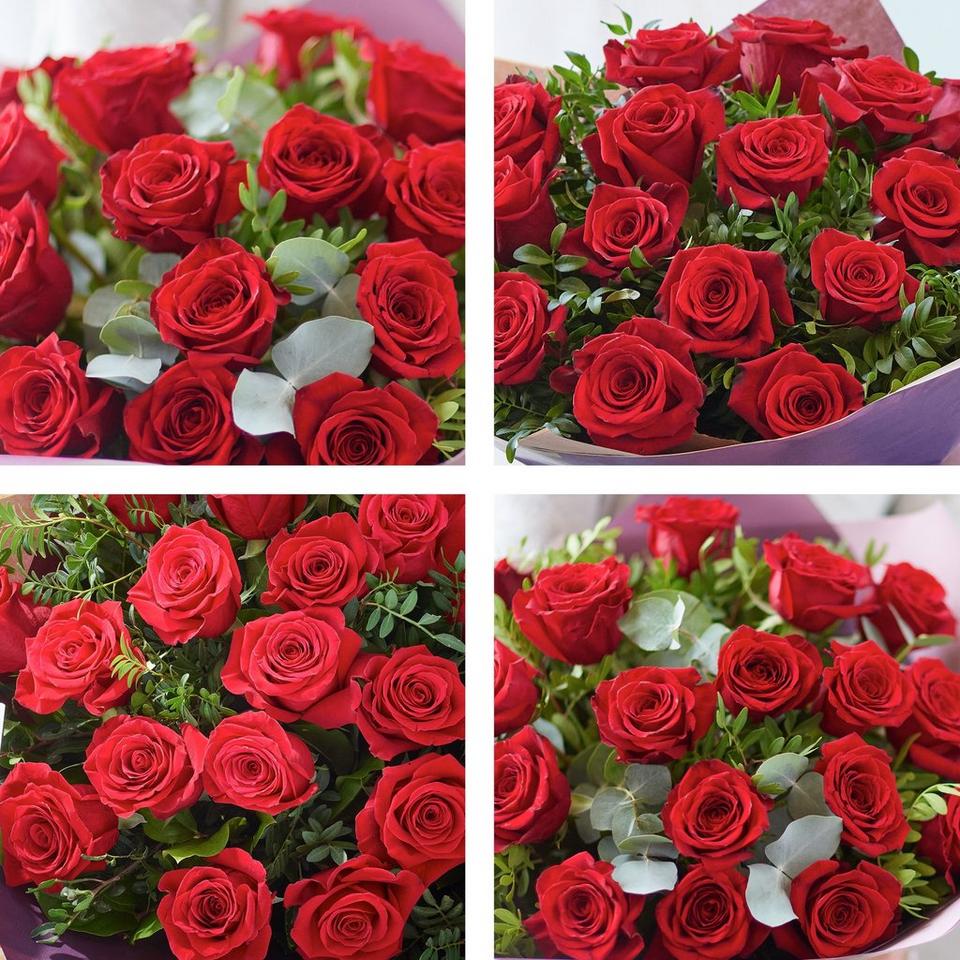 Image 2 of 4 of 18 Sumptuous Anniversary Red Roses