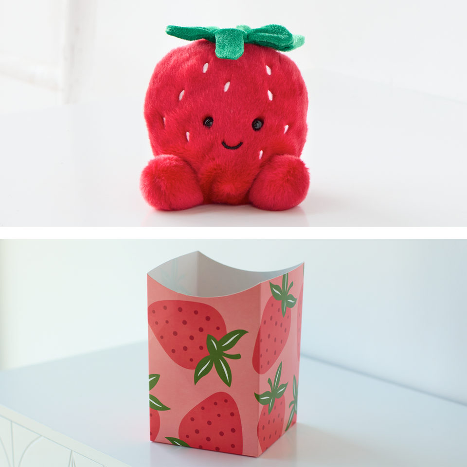 Image 4 of 4 of Neutrals New Baby Gift Set with Strawberry Plush