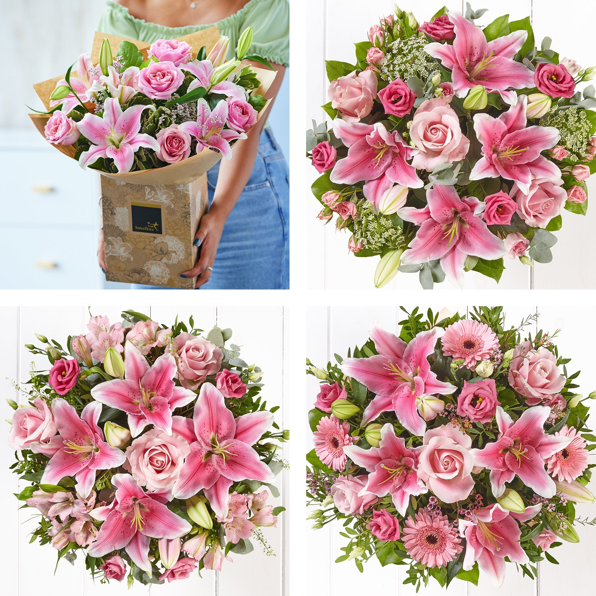Image 2 of 4 of Pretty Pink Rose and Lily Bouquet