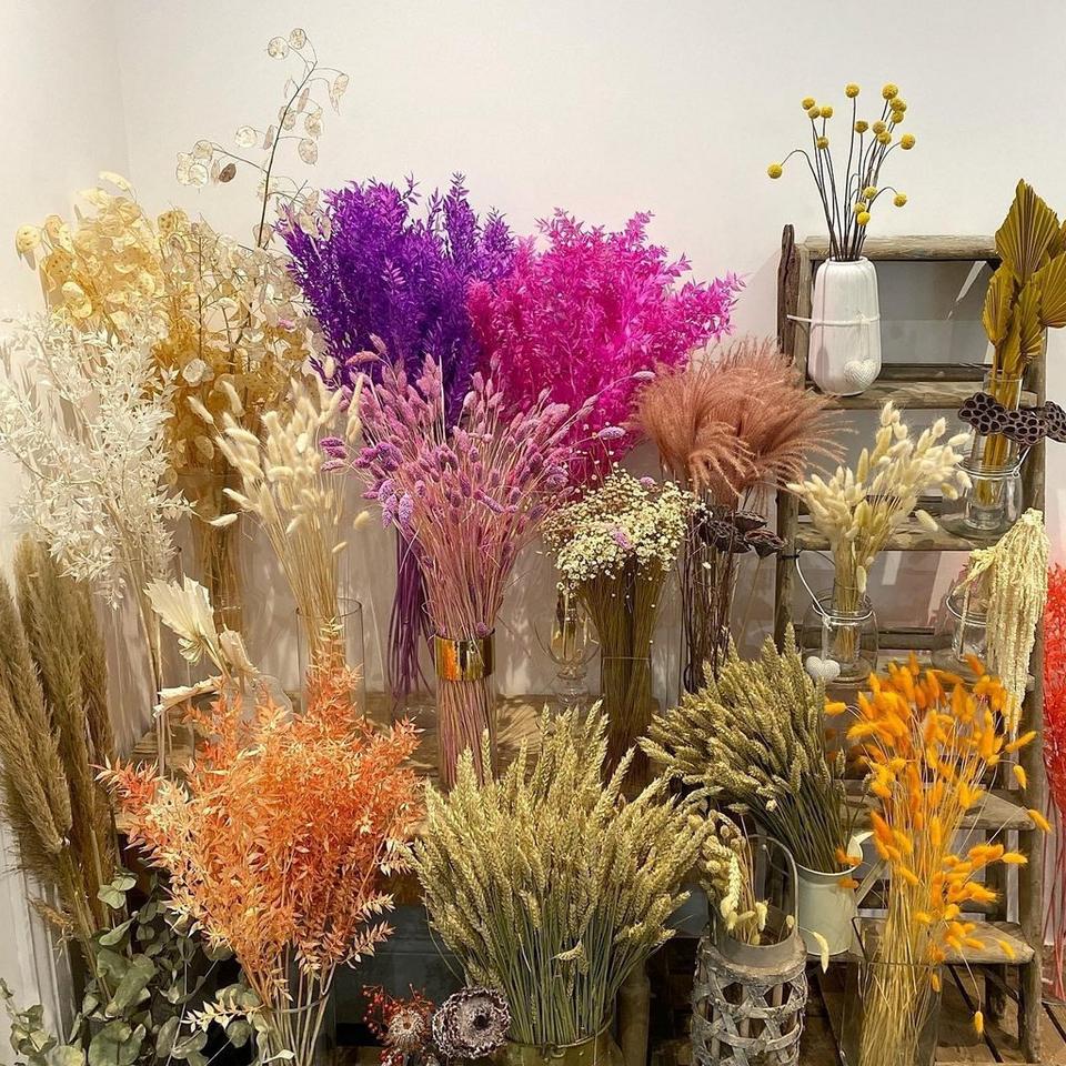 Image 2 of 4 of Funeral sheaf made with the finest dried and fresh flowers