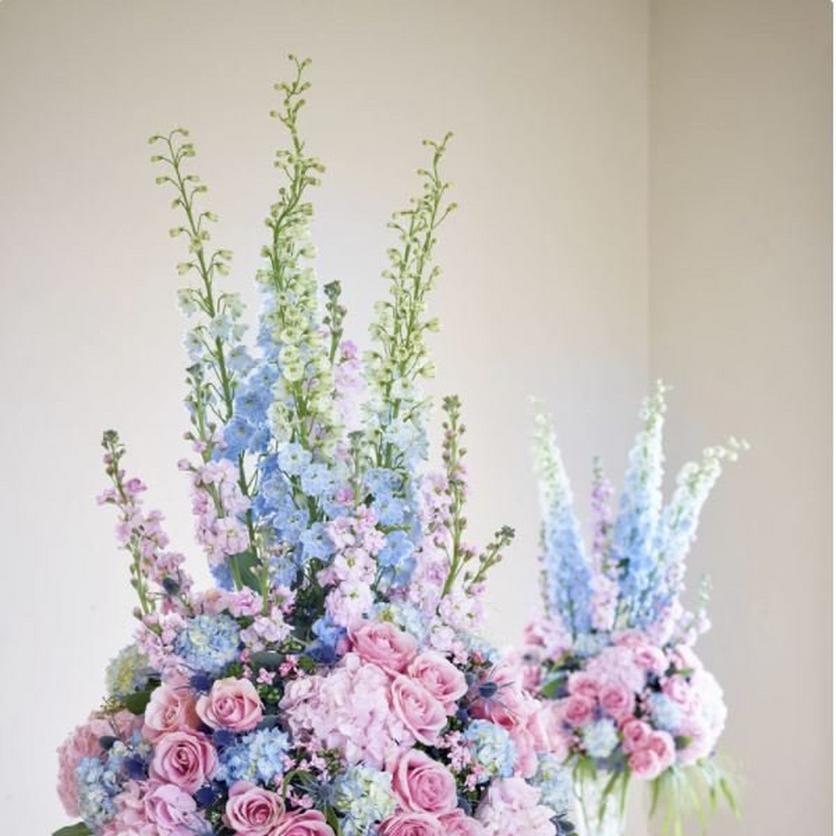 Delphiniums for bride