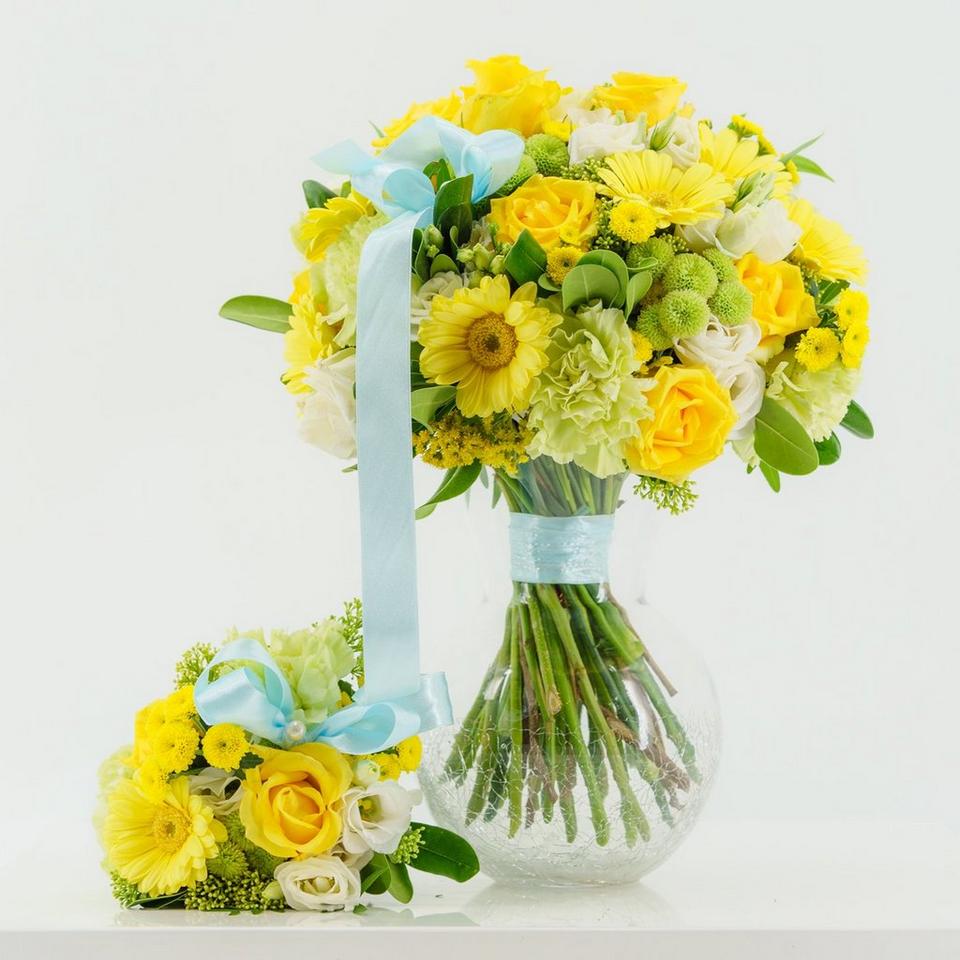 Image 1 of 1 of Yellow Mom & Baby Bouquet
