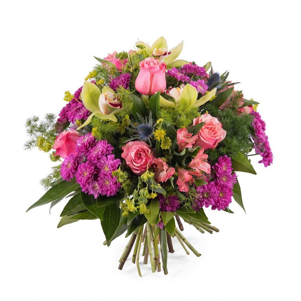 Image 1 of 1 of Bouquet with Roses and Orchids
