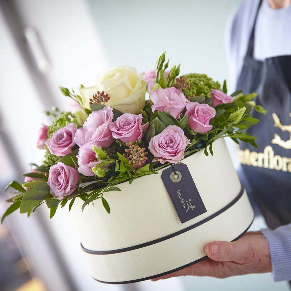 Image 3 of 5 of Hatbox made with the finest flowers