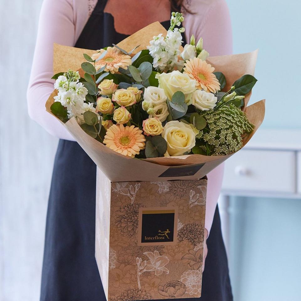 Neutrals Hand-tied bouquet made with the finest flowers