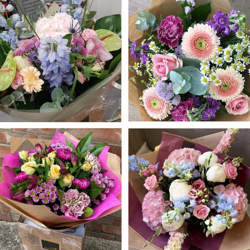Image 2 of 5 of Pastels Hand-tied bouquet made with the finest flowers