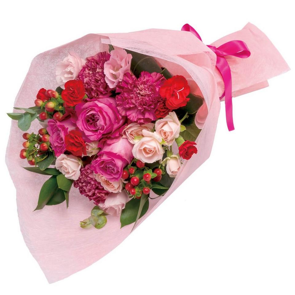 Image 1 of 1 of Bouquet in pink and red