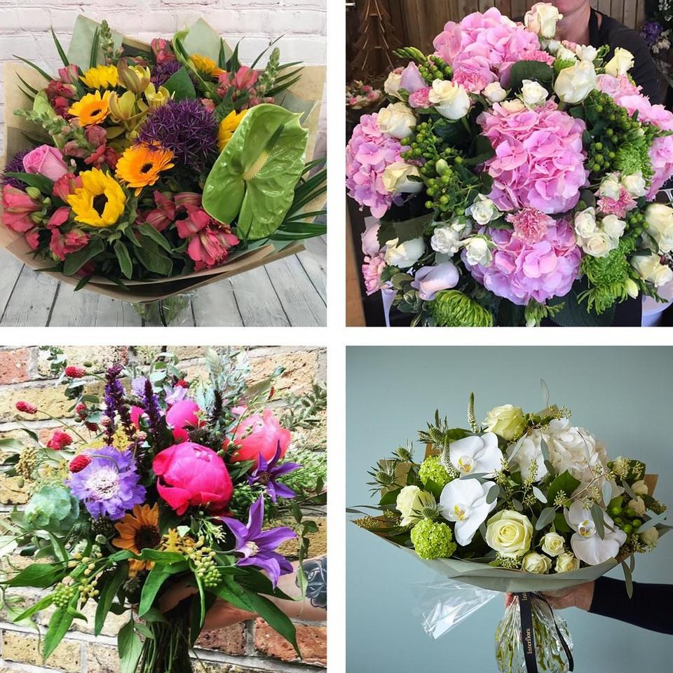 Image 2 of 5 of Lily free hand-tied bouquet made with the finest flowers