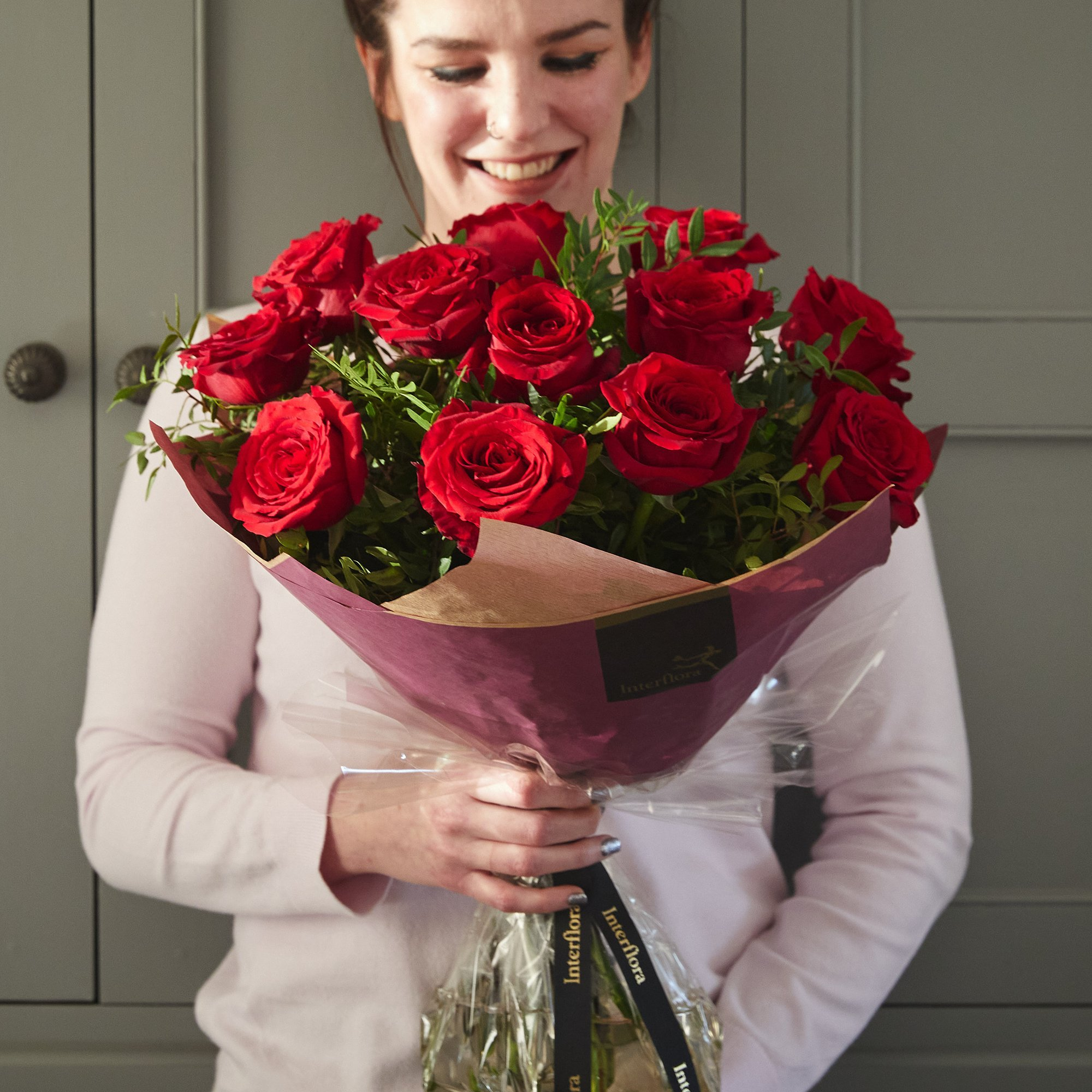 Image 3 of 5 of 24 Red Rose Hand-tied