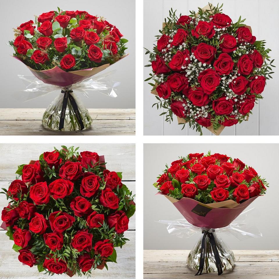 Image 2 of 5 of 24 Sumptuous Red Roses