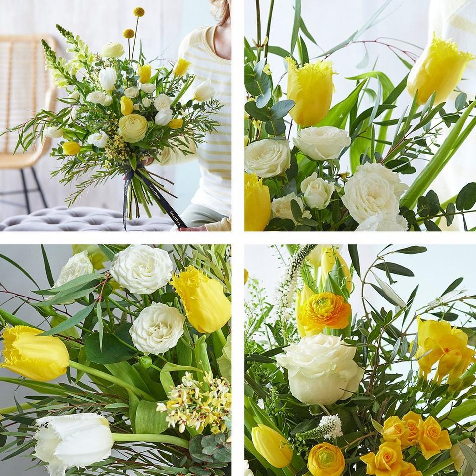 Image 2 of 5 of Yellow & White Birthday Tulip Bouquet
