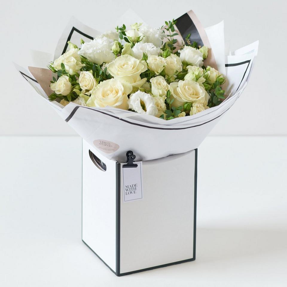 Beautifully Simple White Flower Bouquet