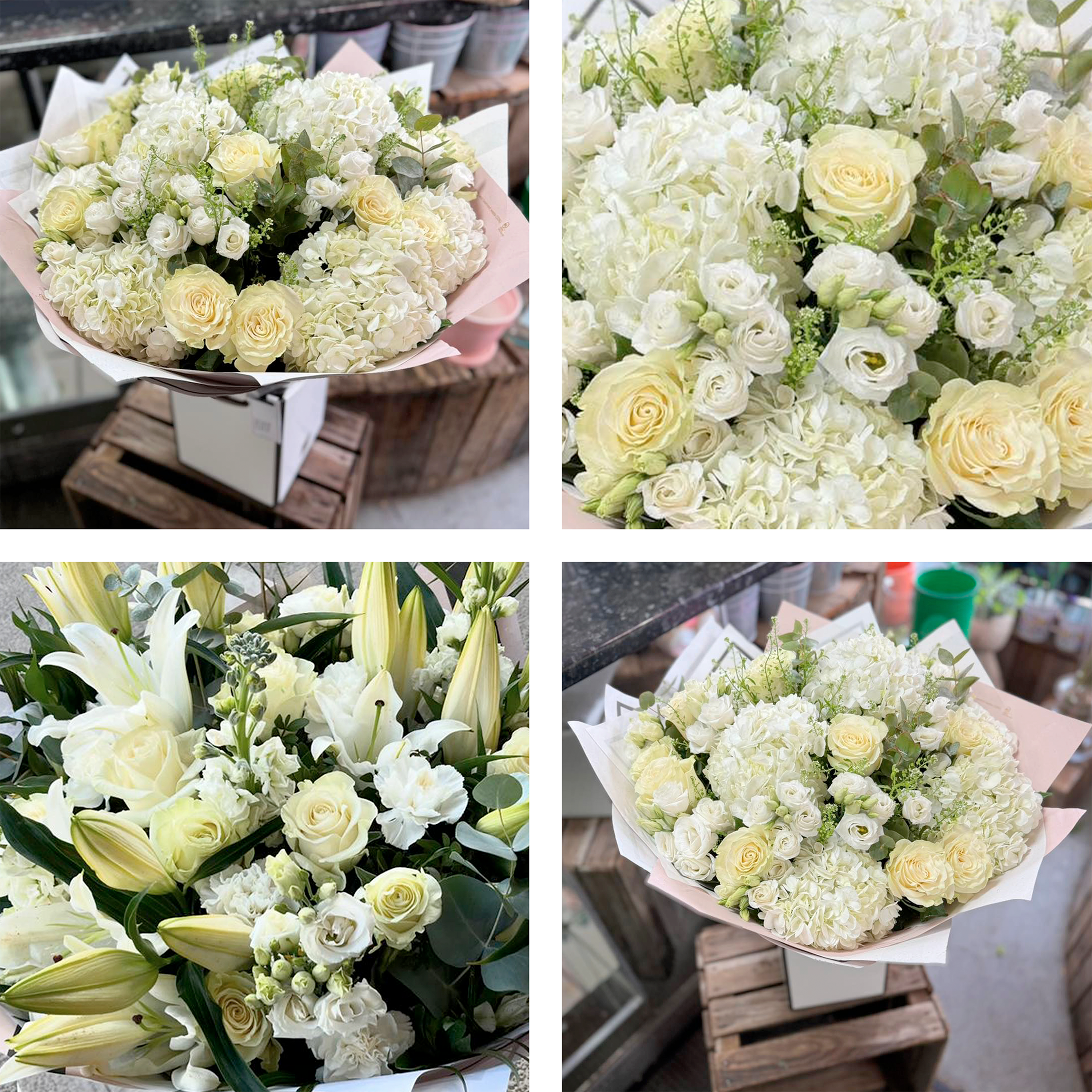 Image 2 of 5 of Showstopper White Flower Bouquet