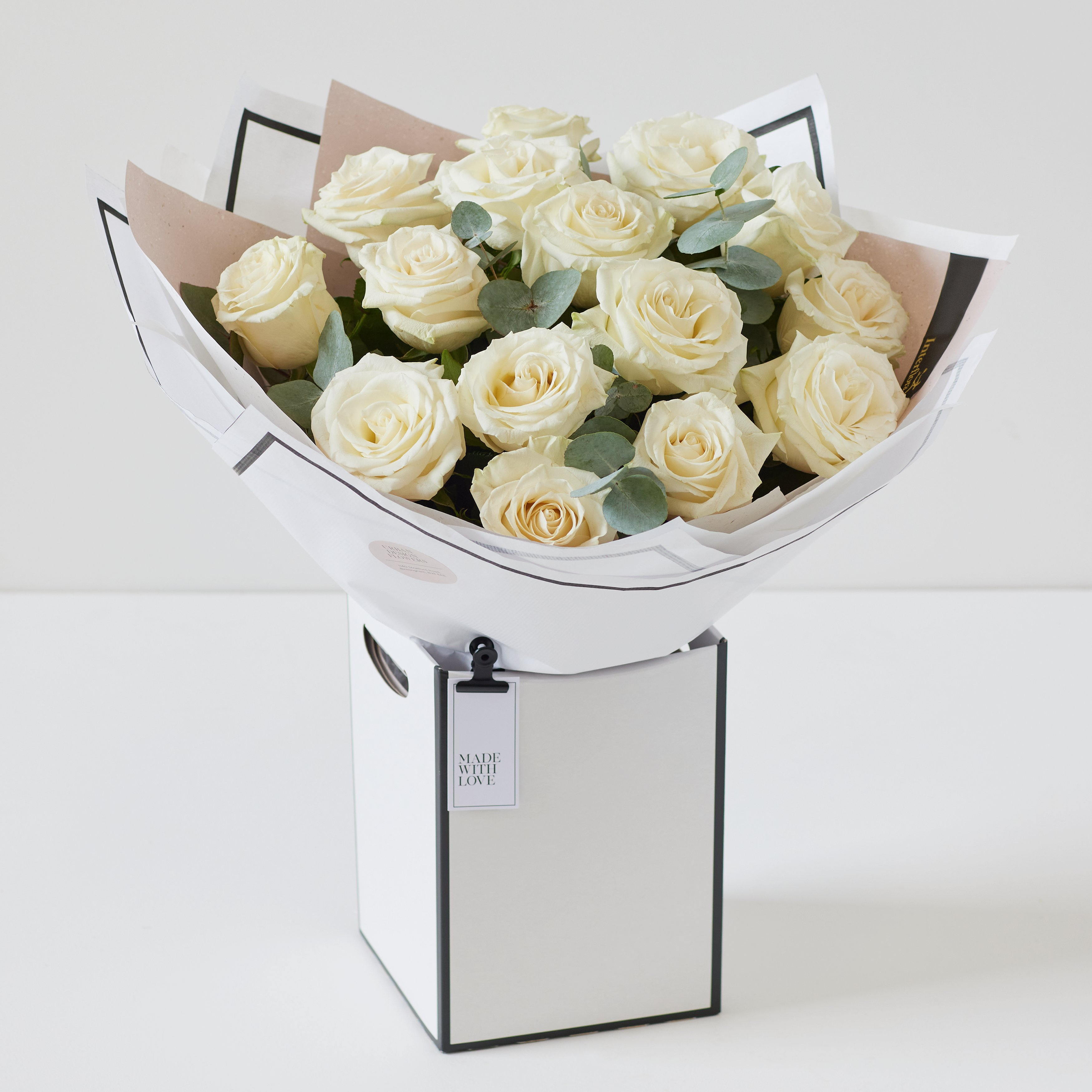 Image 3 of 5 of White Rose Bouquet