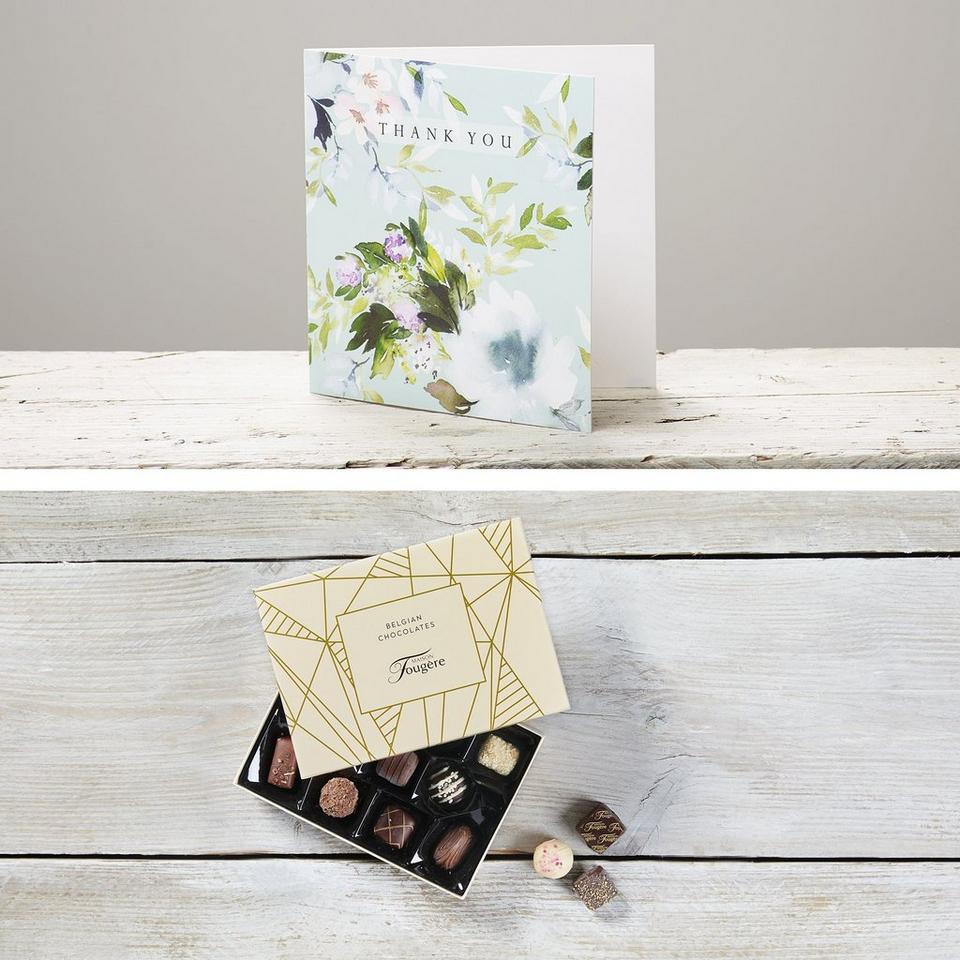Image 4 of 5 of Thank You gift set with chocolates and card