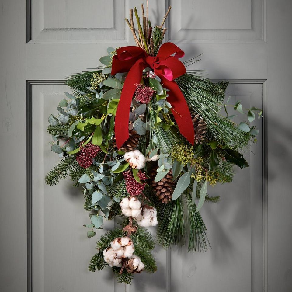 Classic Christmas Swag Door Decoration