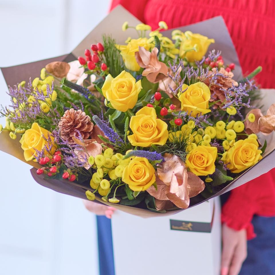 Winter Sunshine Rose Bouquet
