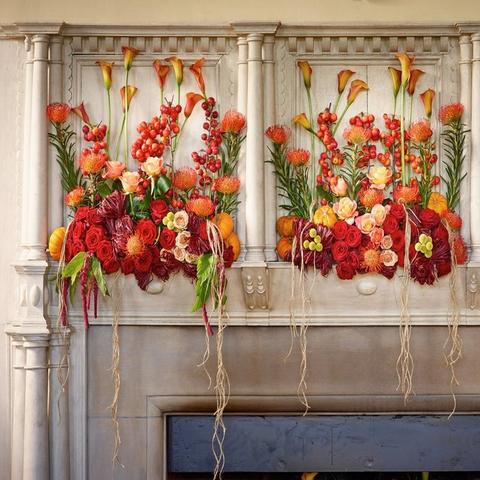 autumn-woodland-mantlepiece-arrangements