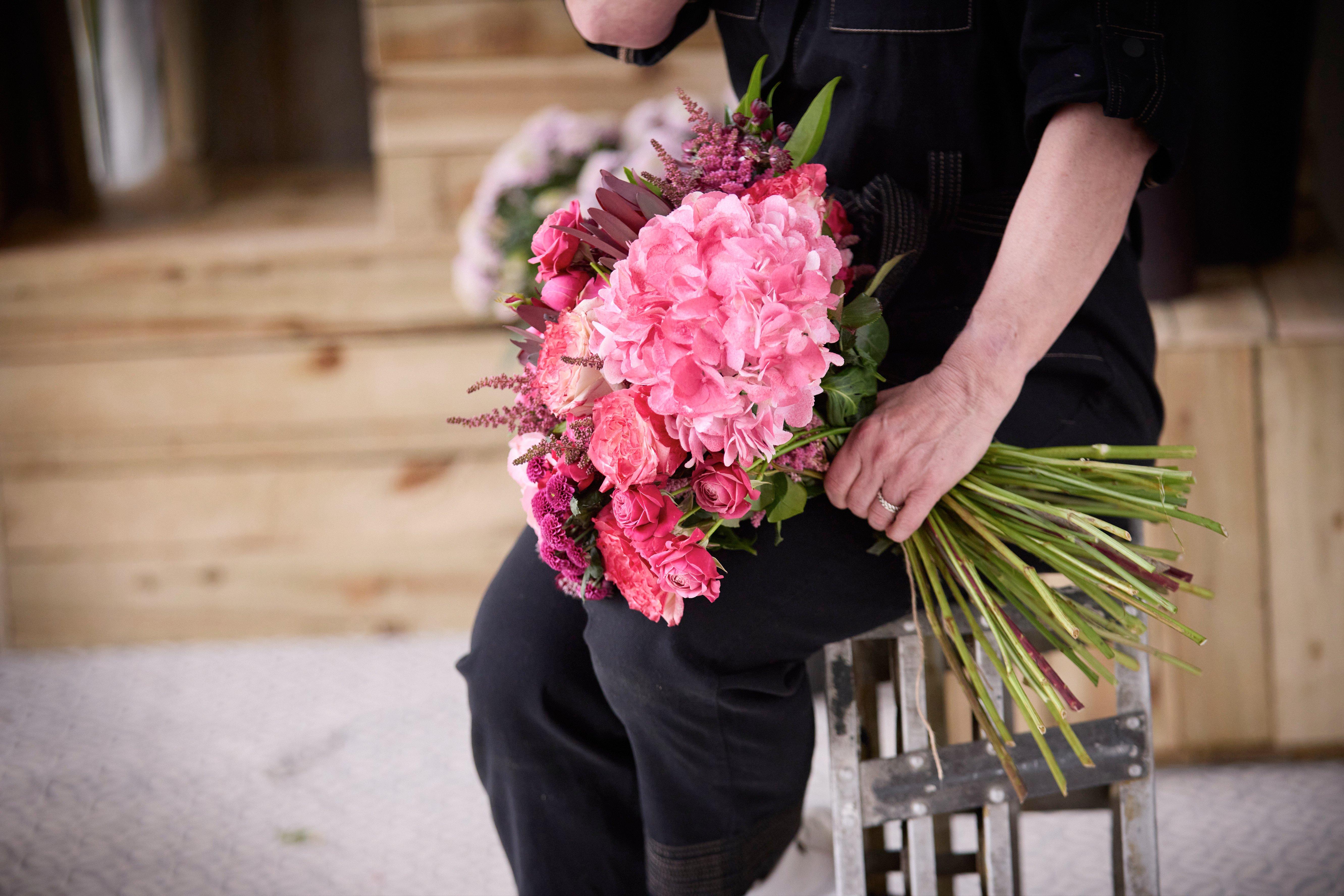 florist-hand-crafted-pink-bouquet-flowers