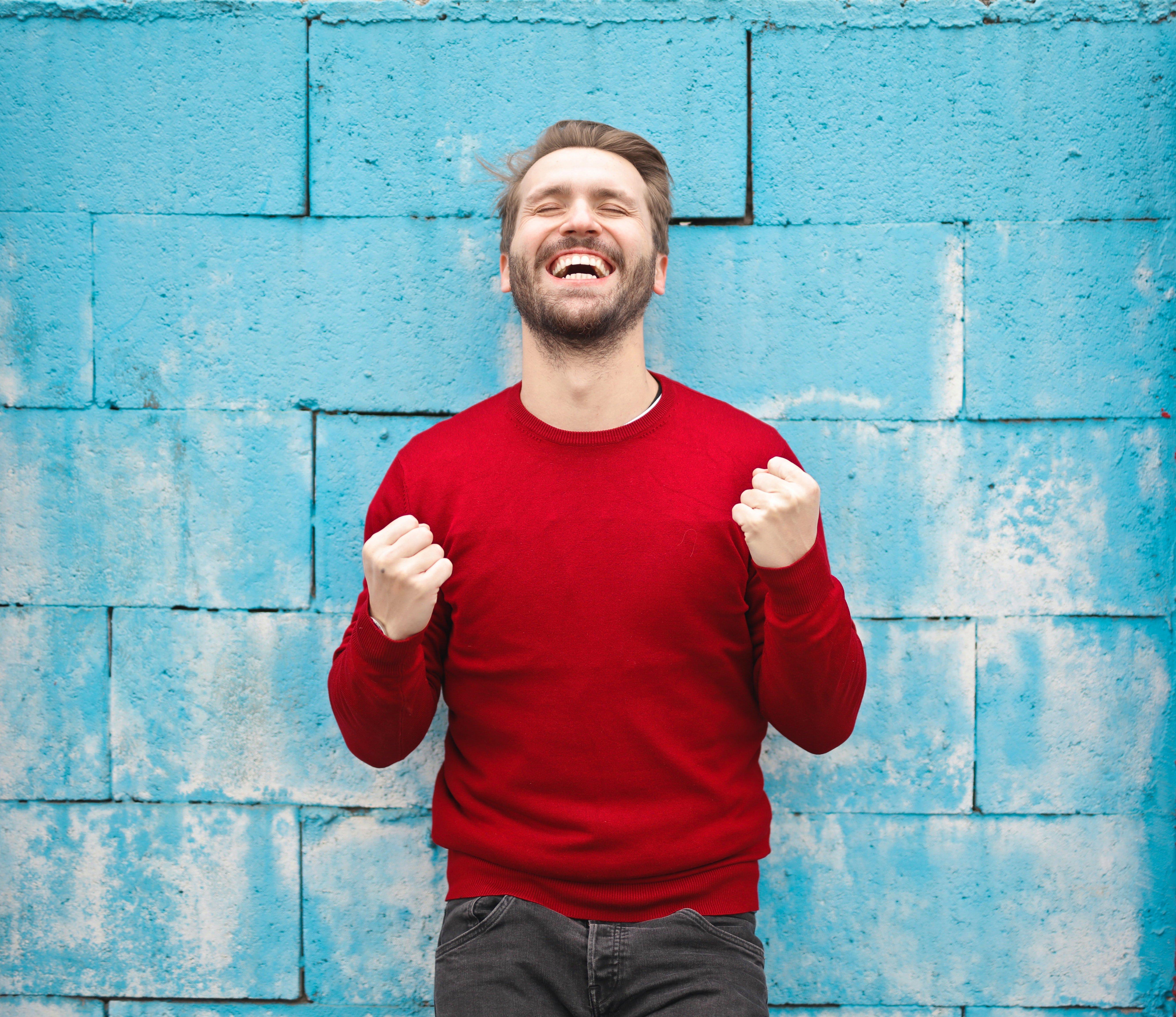 man-celebrating