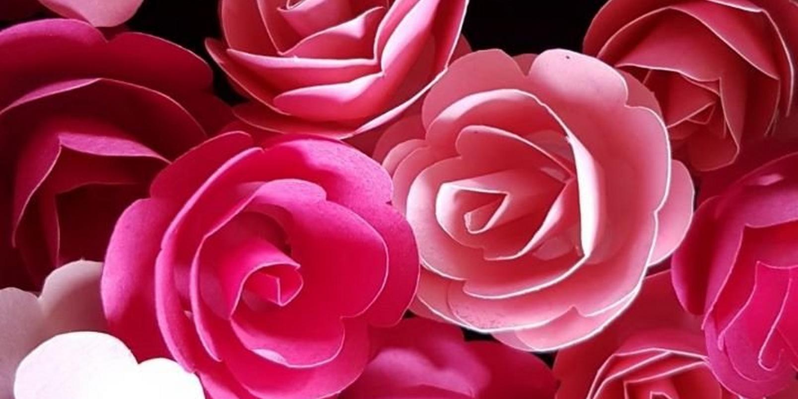 roses-pink-paper-made