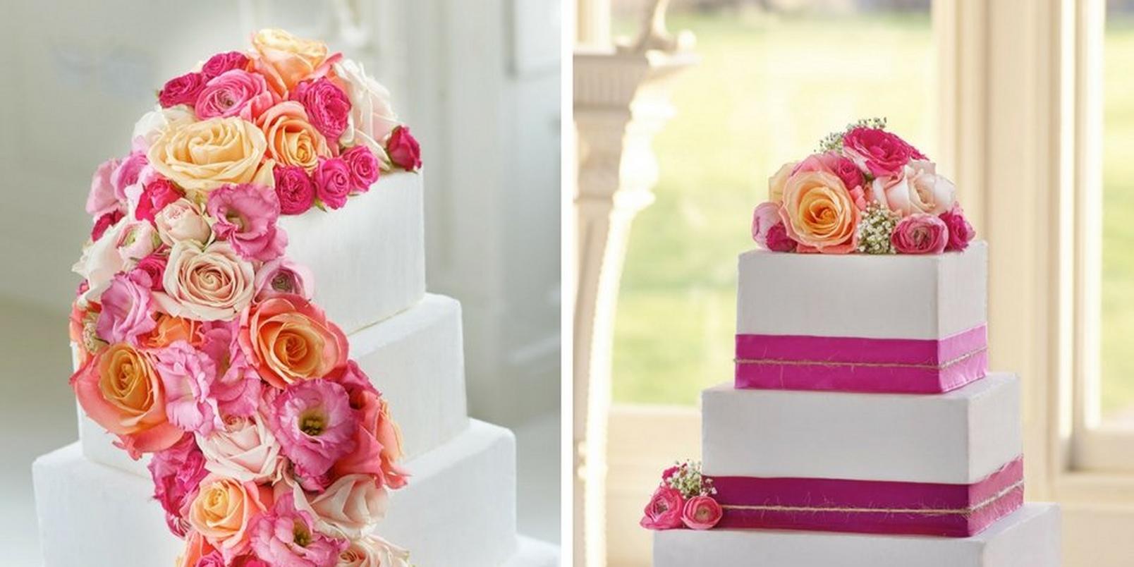 wedding-cake-cascading-floral-decorations